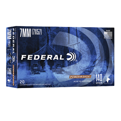 FEDERAL 7MM MAUSER 140GR SP POWER-SHOK