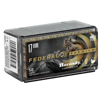 FEDERAL 17HMR 17GR VMAX 2550FPS